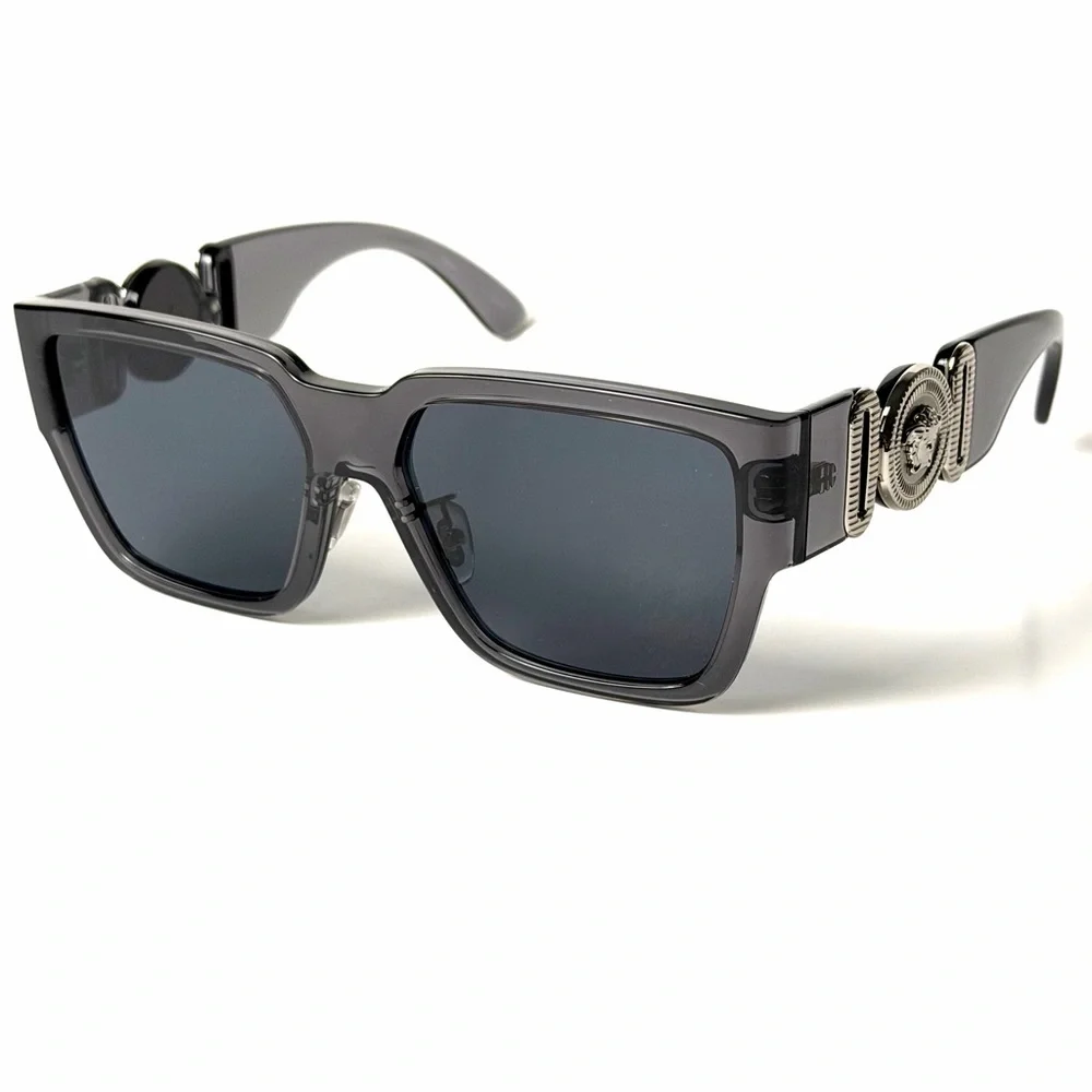 Versace Mod 4483 D 593/87 Gray Sunglasses Silver With Nose Pads Authentic New